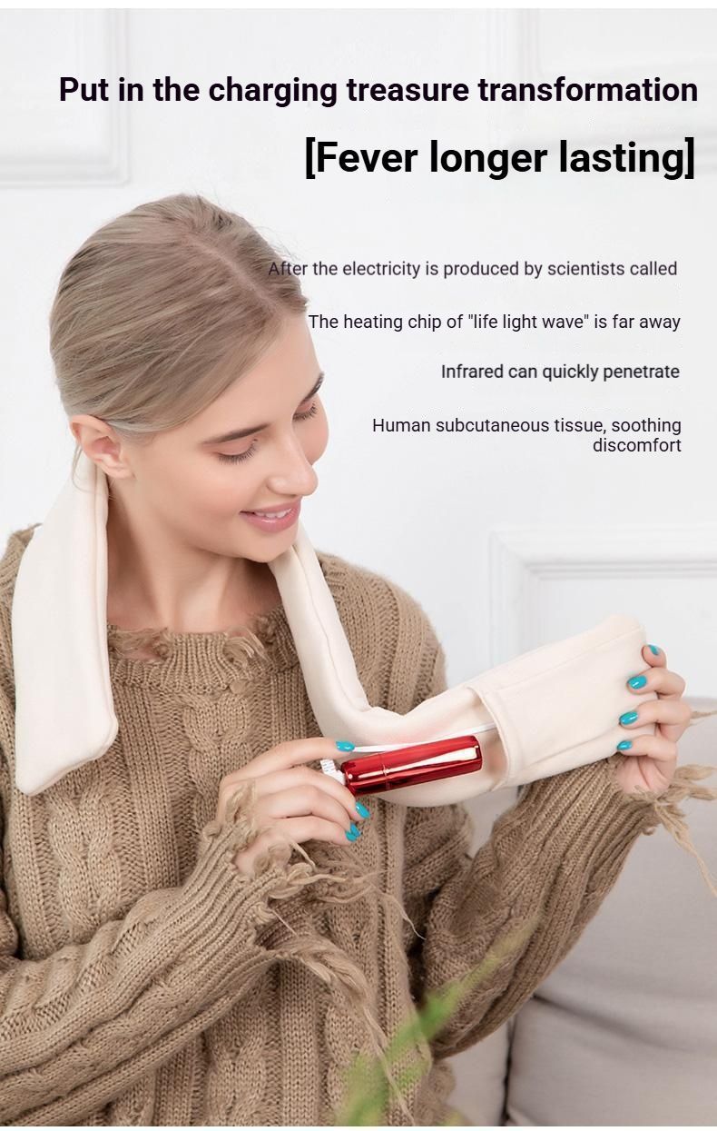 USB Rechargeable Graphene Heated Neck Warmer Red