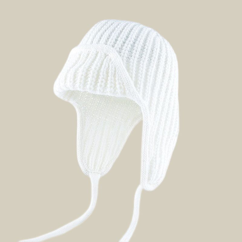 Women Plain Aviator Hat with Earflaps Black