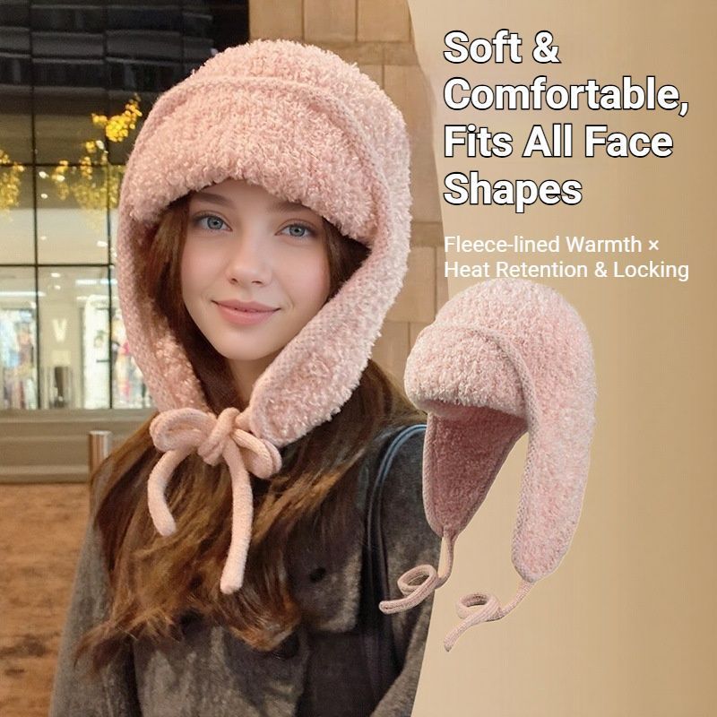 Women Plain Aviator Hat with Earflaps Khaki