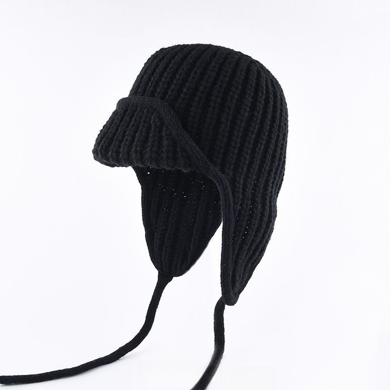 Women Plain Aviator Hat with Earflaps Purple