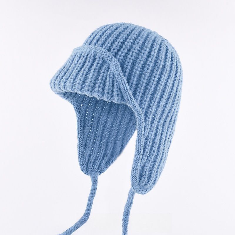 Women Plain Aviator Hat with Earflaps Rose Red