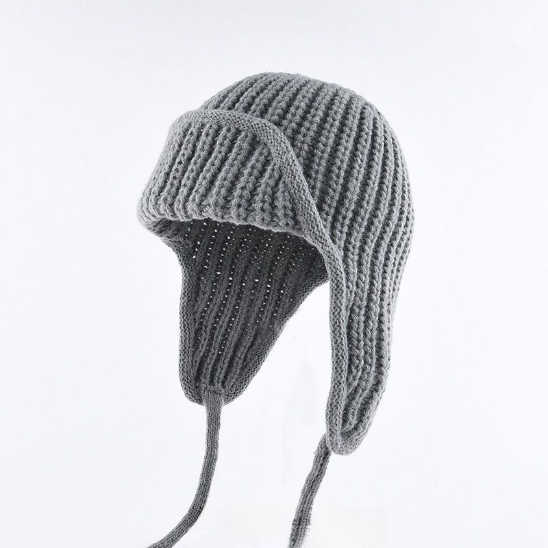 Women Plain Aviator Hat with Earflaps Yellow