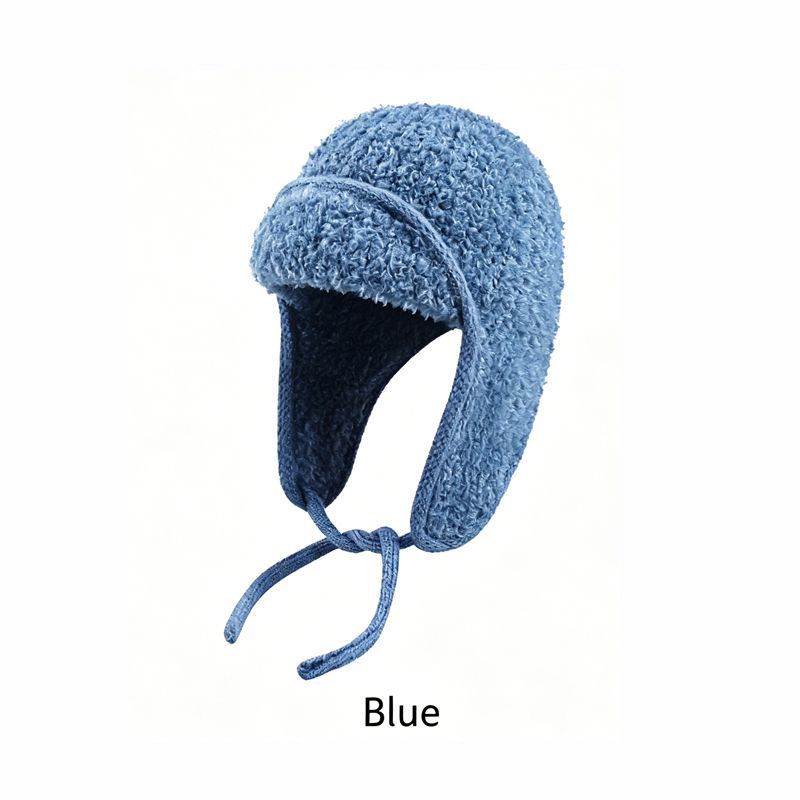 Women Sherpa Aviator Beanie - Warm Earflap Knit Hat Pink