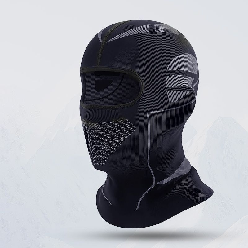 Black and Blue Unisex Windproof Ski Balaclava, Thermal Neck Gaiter & Motorcycle Face Mask