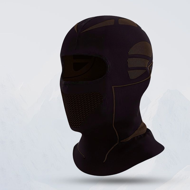Black and Brown Unisex Windproof Ski Balaclava, Thermal Neck Gaiter & Motorcycle Face Mask