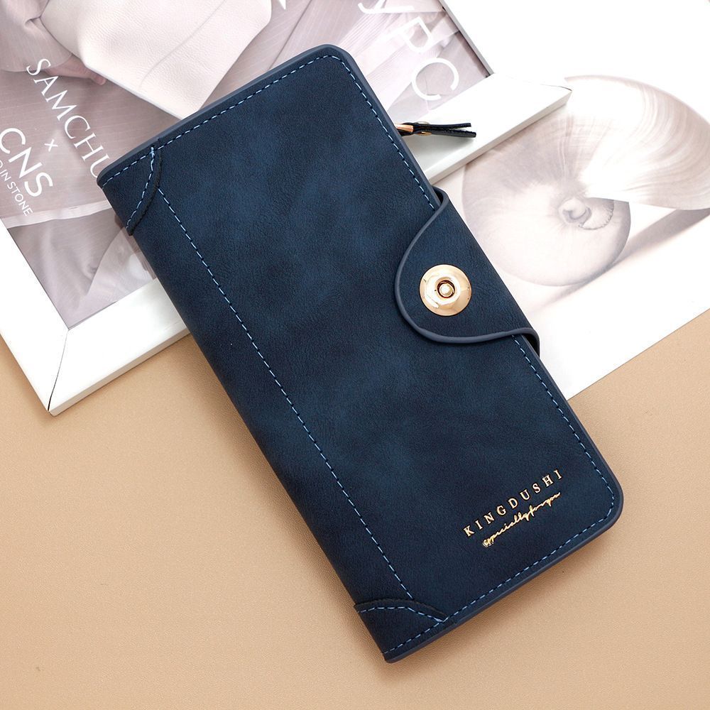 2Pcs Red Matte Long Wallet