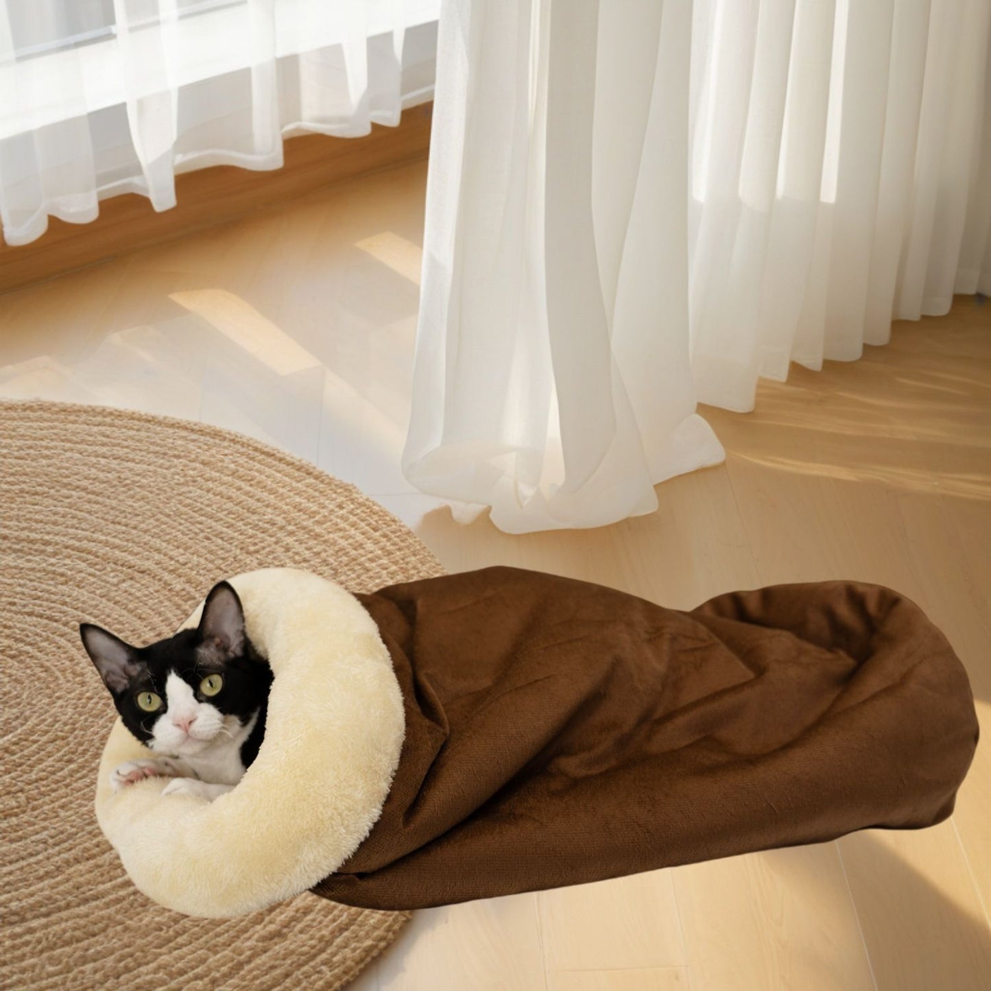 Universal Pet Warm Bed Dark Brown