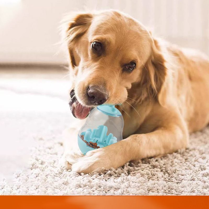 2Pcs  Pet Tumbler Feeder Puzzle Toy Pet Training Dispenser-Orange