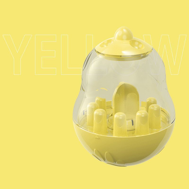 2Pcs  Pet Tumbler Feeder Puzzle Toy Pet Training Dispenser-sky blue