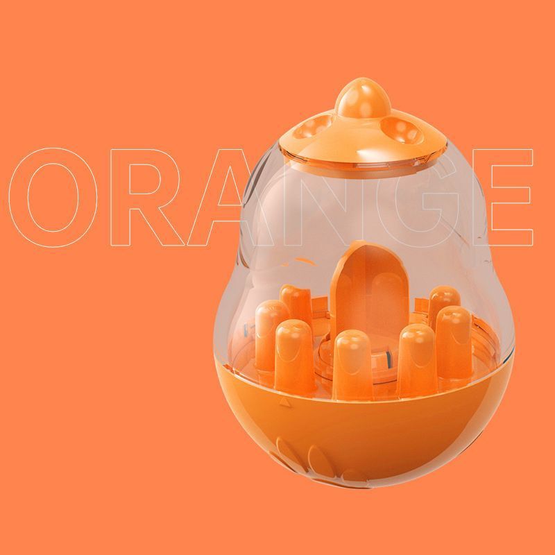 2Pcs  Pet Tumbler Feeder Puzzle Toy Pet Training Dispenser-yellow