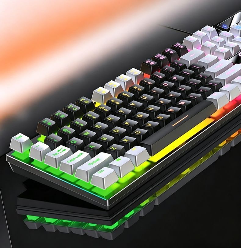 104 Keys Wired Keyboard Purple