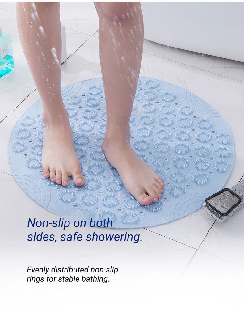 Ivory Non-Slip Bath Mat 55×55cm