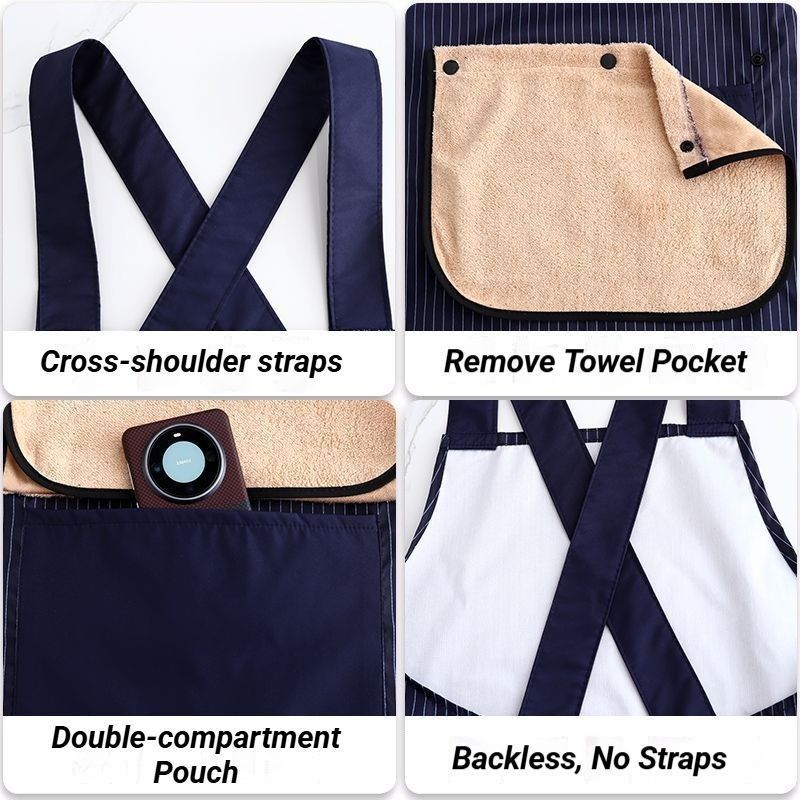 2-Pack Black Waterproof Aprons