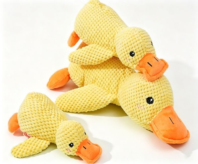 Medium & Large Plush Ducks with Rope Carrot