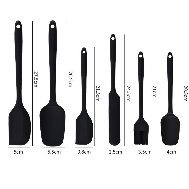 6Pcs Food-Grade Silicone Scraper Set, Baking Cream Spatulas (Pink)(2 set/12PCS)