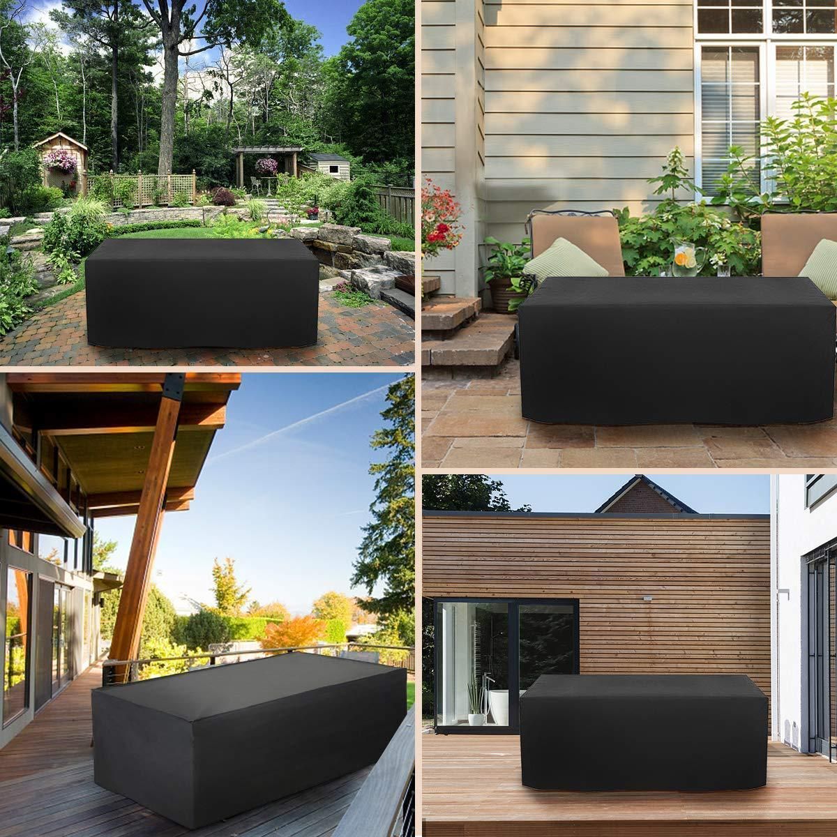 Garden Table Cover Black 04