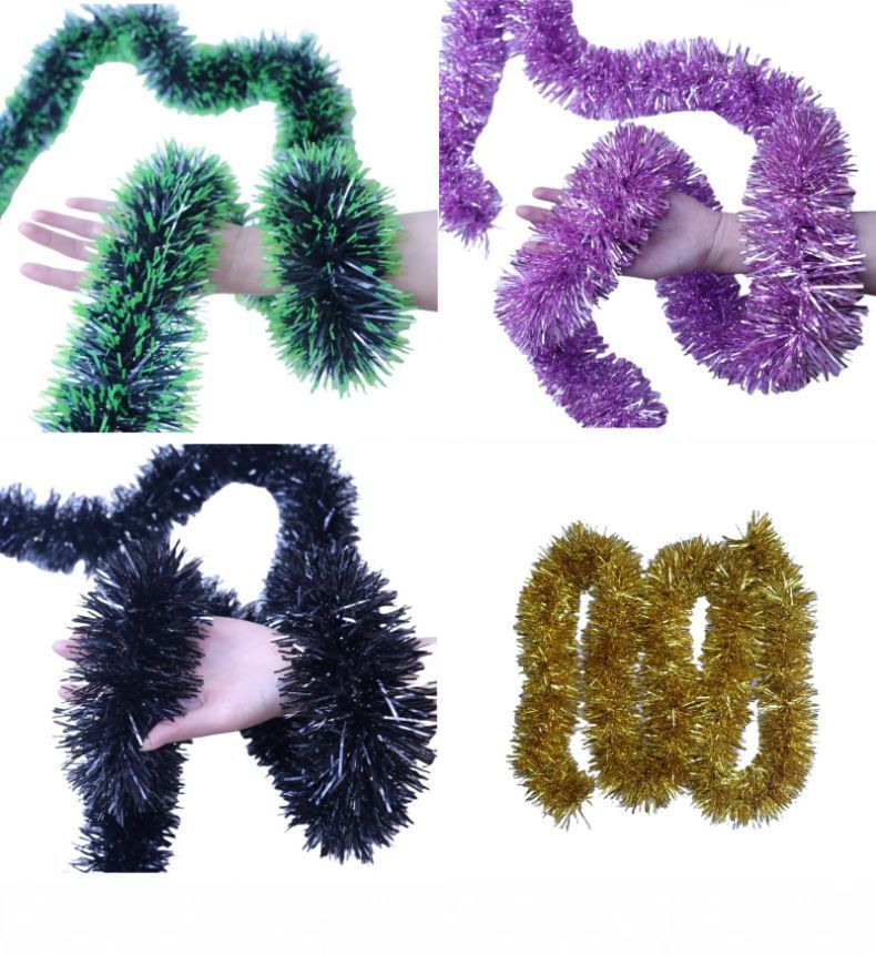 Thick Tinsel Garland 2M Party Decor Green 5pcs