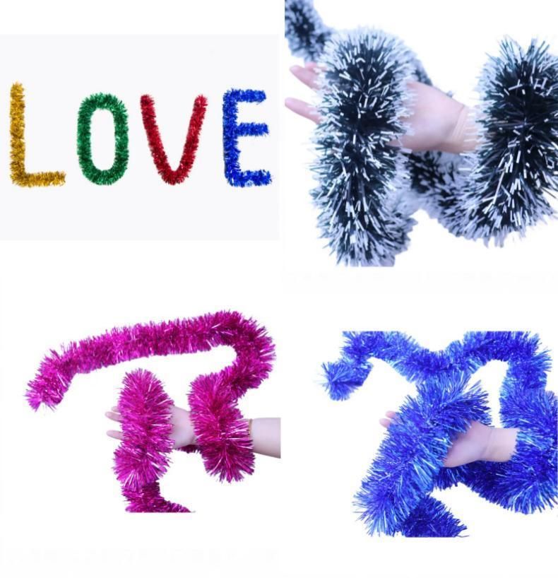 Thick Tinsel Garland 2M Party Decor Purple 5pcs