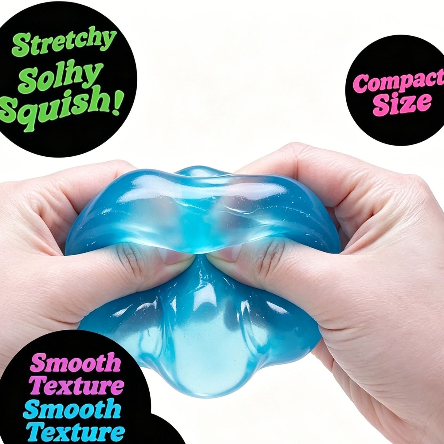 Soft Cube Squishy 5.6cm Calming Fidget Toy (purple)