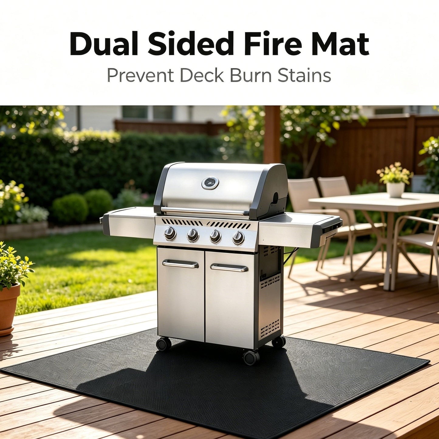 Dual Sided Fire Mat Stop Deck Burn Stains(65*48IN)