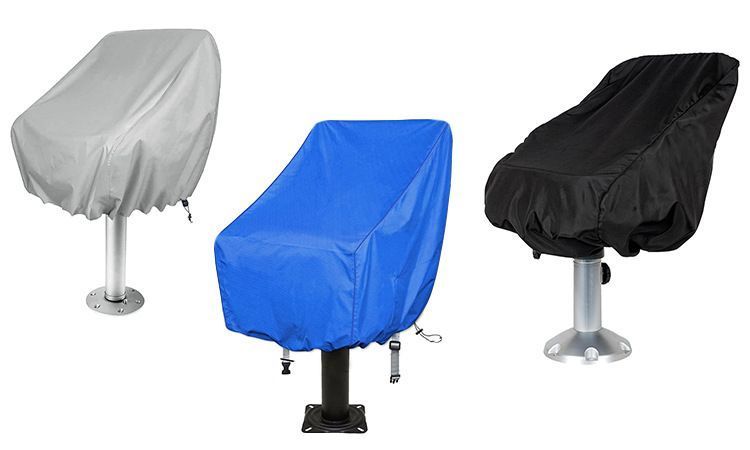 Waterproof Black Large Boat Captain Seat Cover