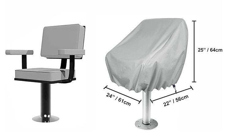 Waterproof Blue Small Boat Captain Seat Cover