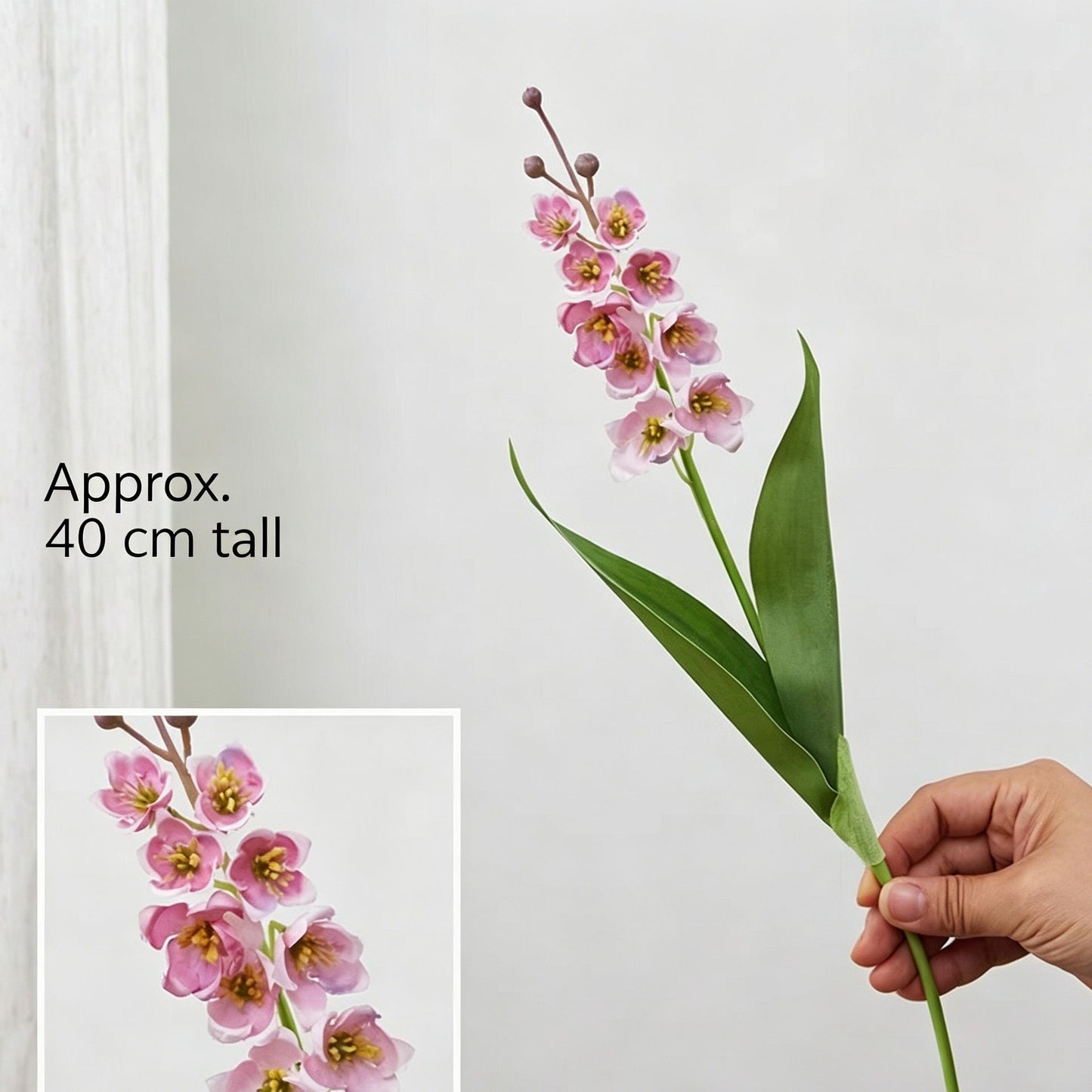 Artificial Pink Lily of The Valley, Romantic Decor, 5 Pack