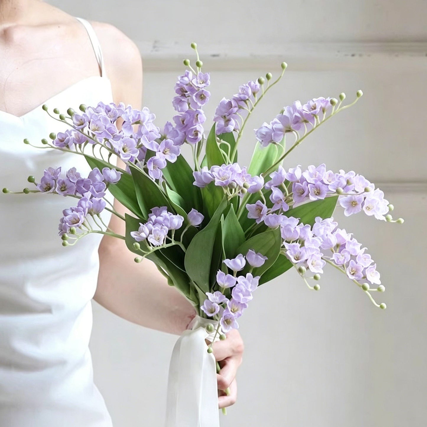 Artificial Purple Lily of The Valley, Dreamy Decor, 3 Pack