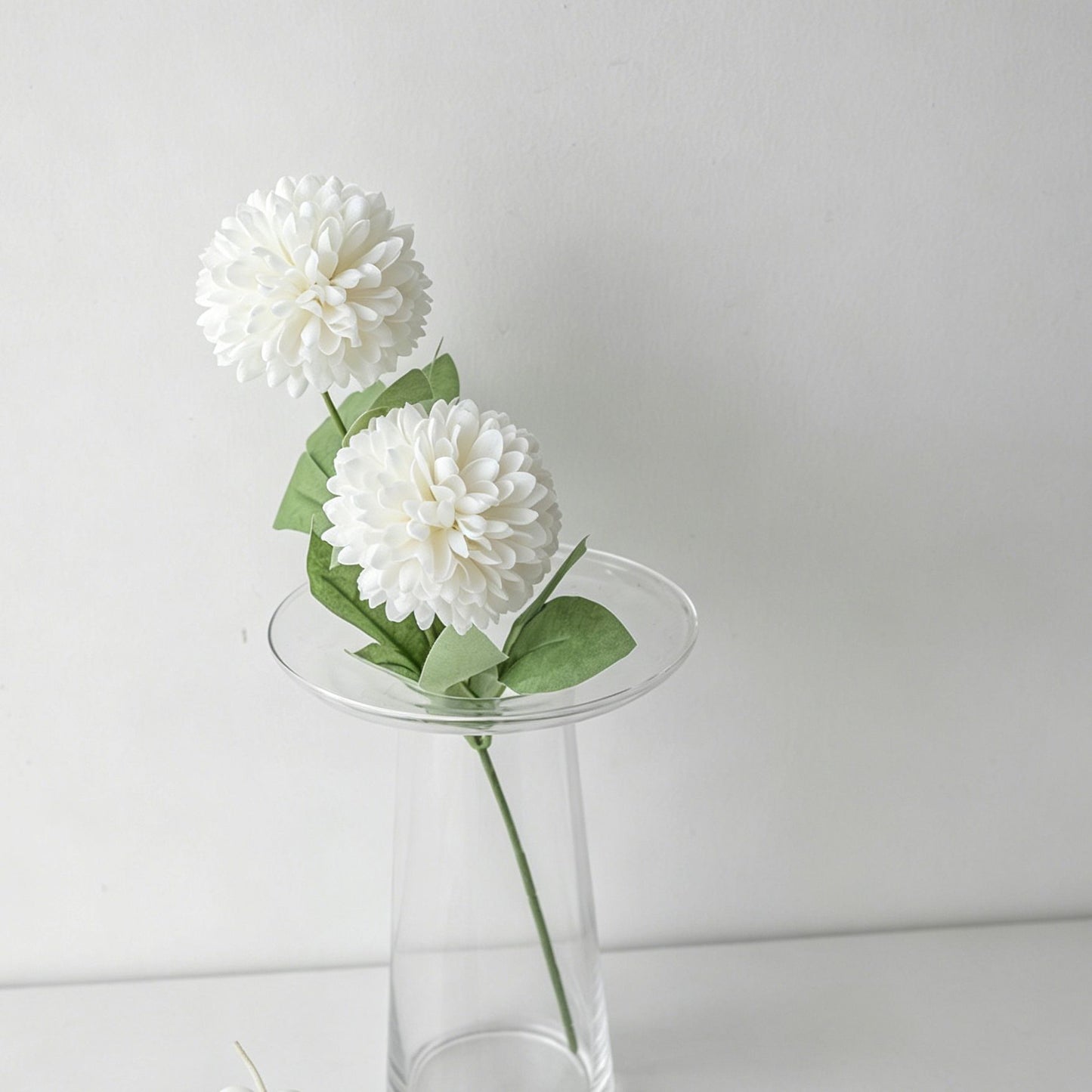 Artificial Hydrangea, Pure White Gentle Decor, 3 Pack