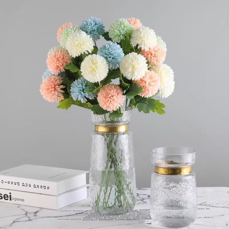 Artificial Hydrangea, Pure White Gentle Decor, 5 Pack
