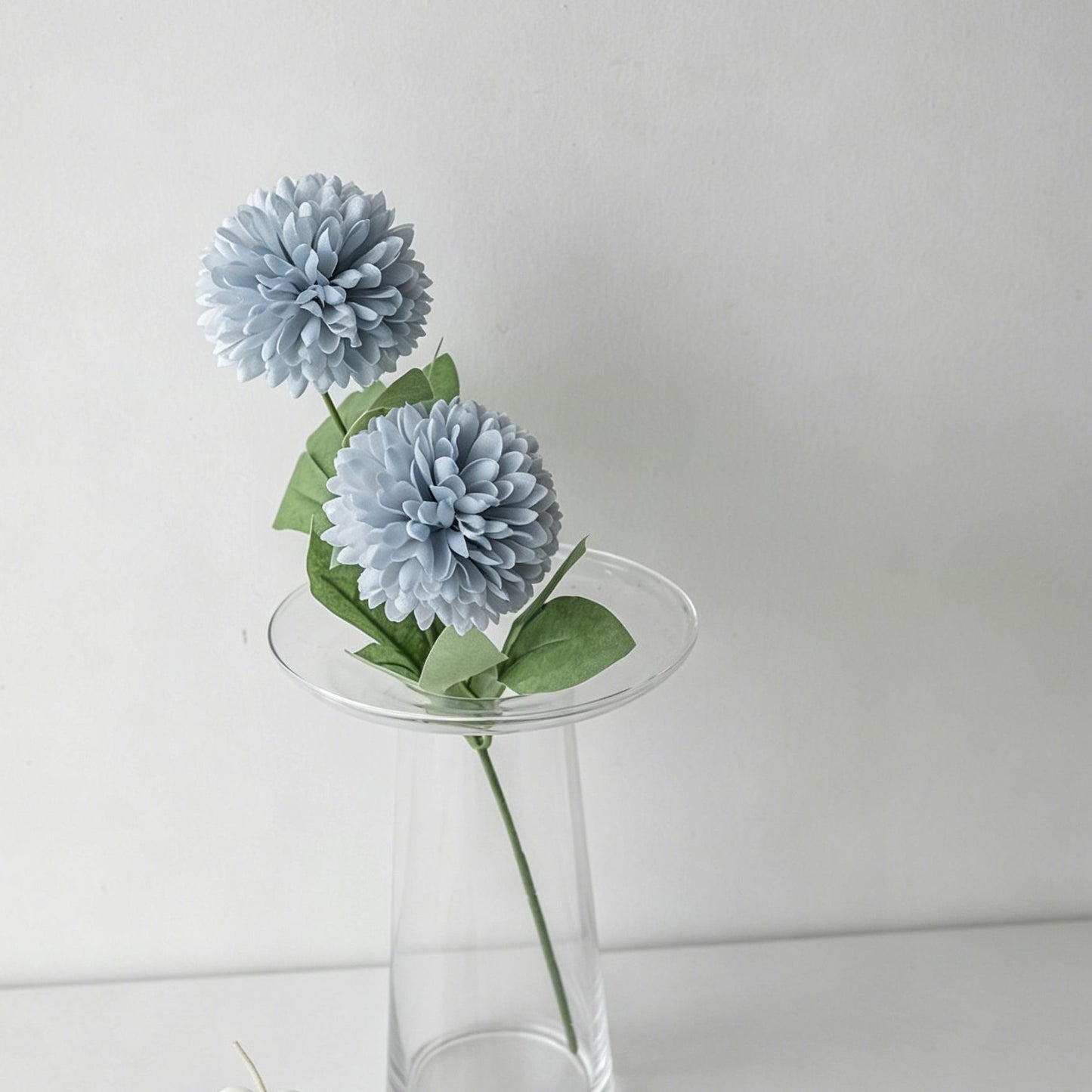 Artificial Hydrangea, Blue Calming Decor, 5 Pack