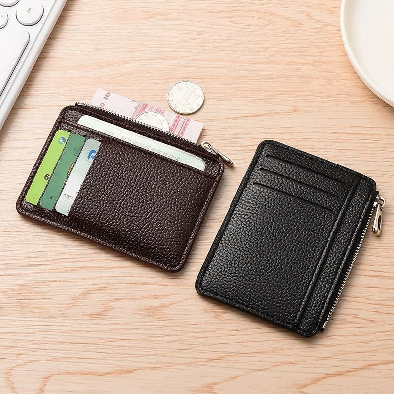 2Pcs 6 Slots Large Capacity Zipper Card Holder,Waterproof & Scratch Resistant,Compact-white