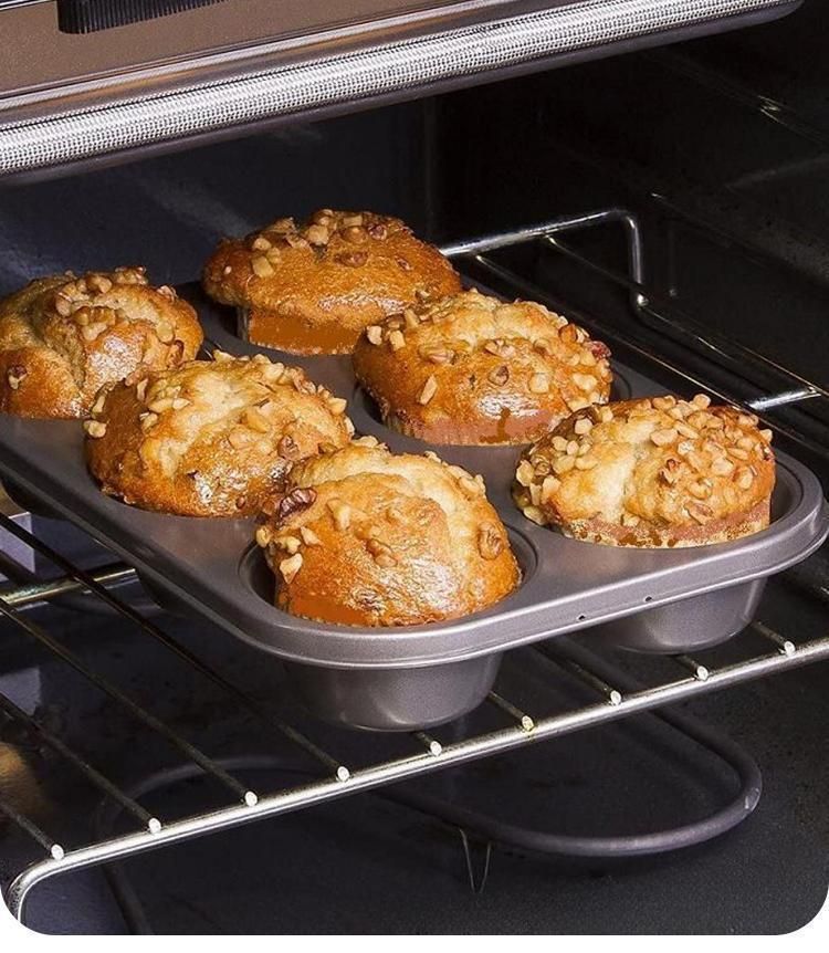 6-Cup Muffin Tray Black
