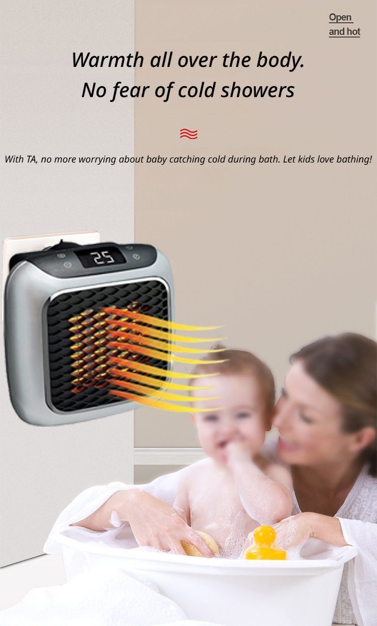 Gray Mini Wall Mount Heater