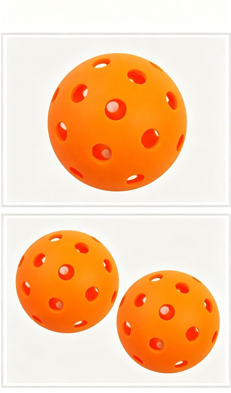 15Pcs 74mm Red Pickleballs 40-Holes