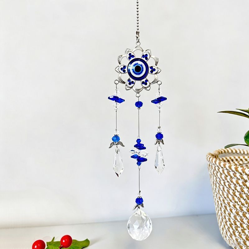 Blue Crystal Pendant Set