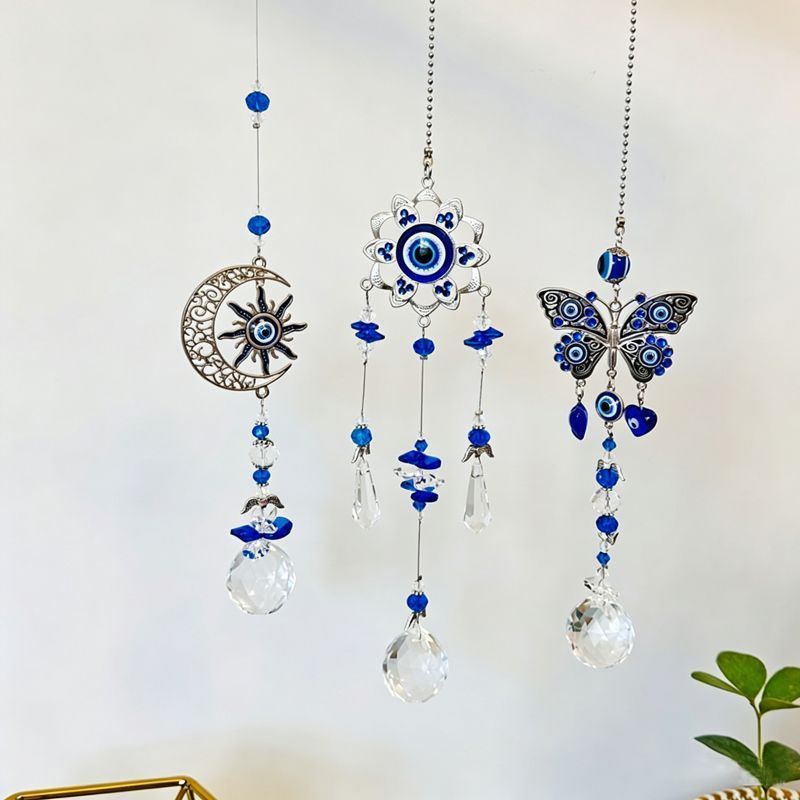 Blue Crystal Pendant Set