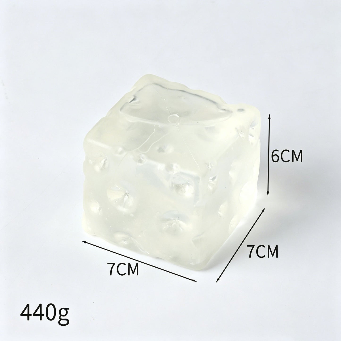 Transparent Cheese Squishy 7cm