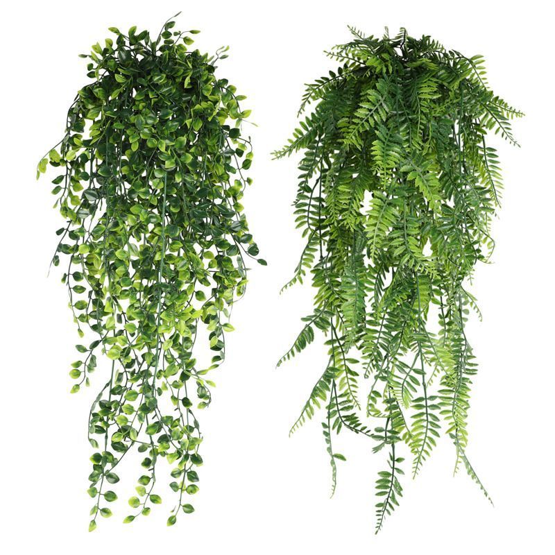 5-Fork Pine Needle Wall Hanging Vine 2 pieces