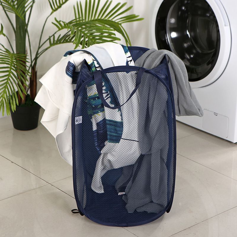 Foldable Laundry Hamper White 02