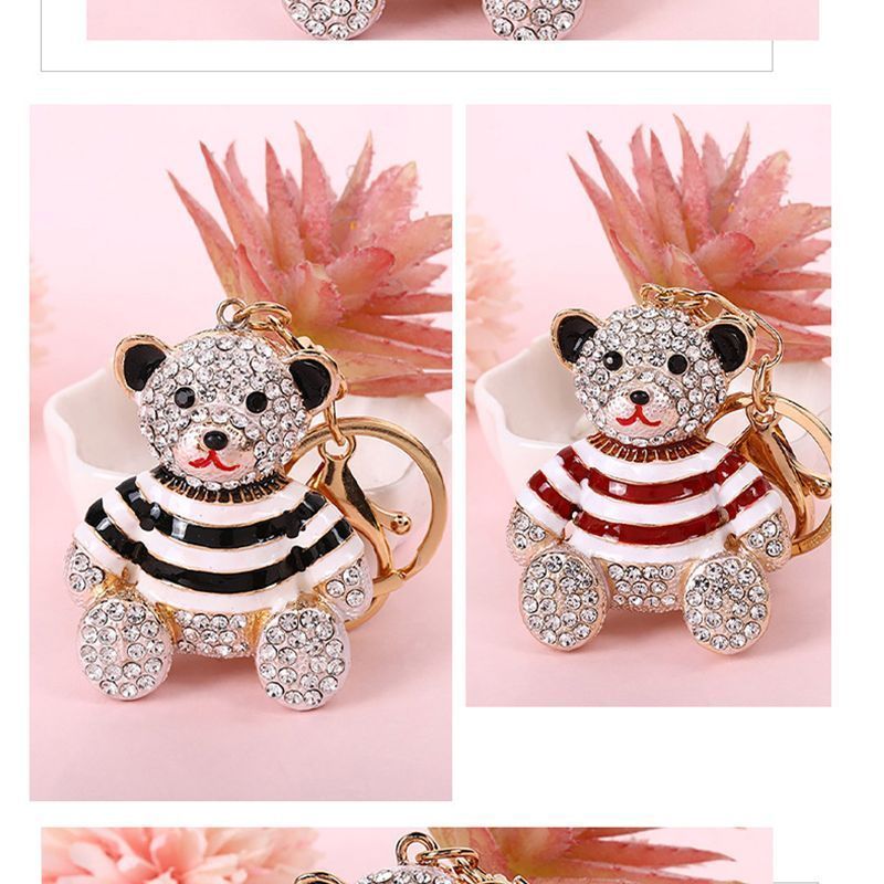 2-Pack Crystal Bear Keychains 02