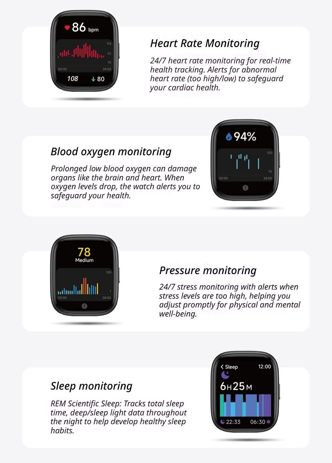 Call Health Smart Watch Blue