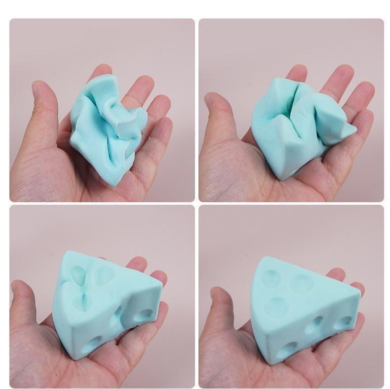 7.5cm White Triangle Cheese Squishy Toy