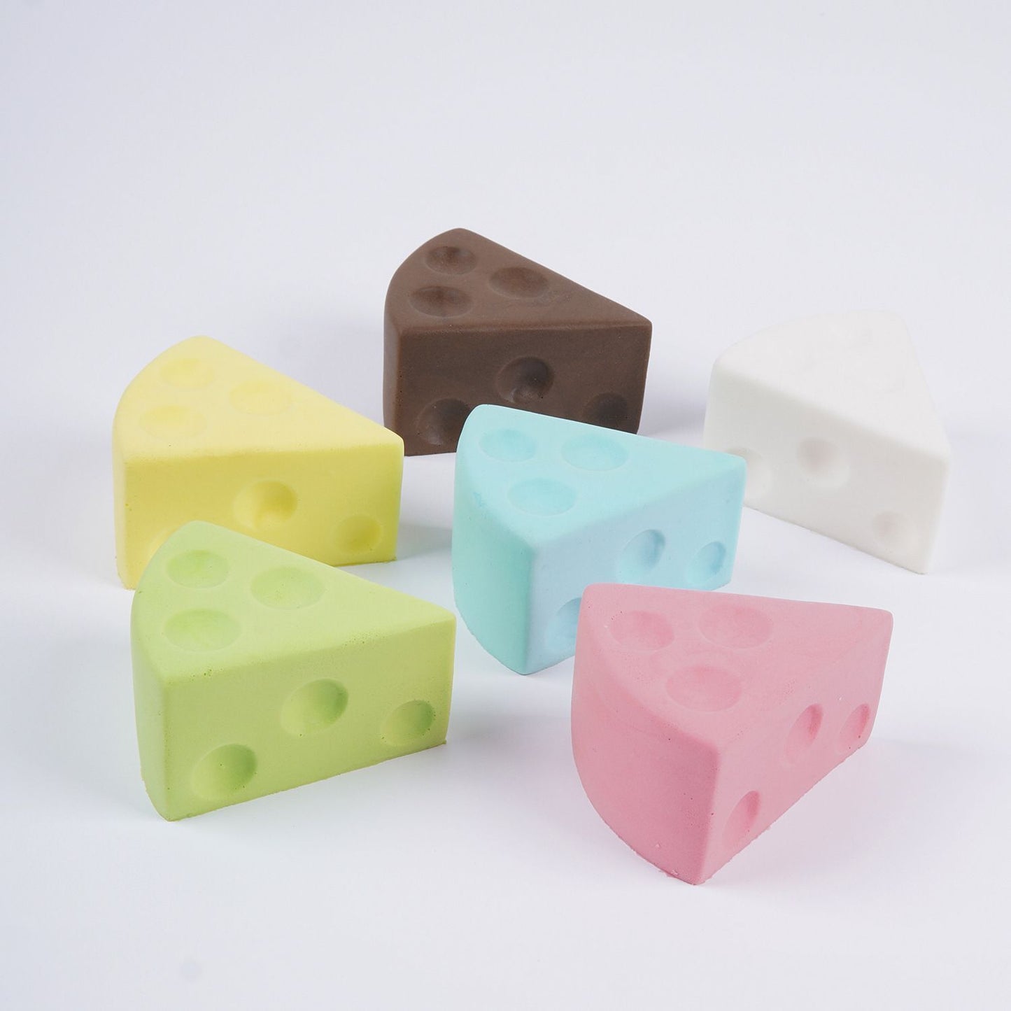 7.5cm Green Triangle Cheese Squishy Toy
