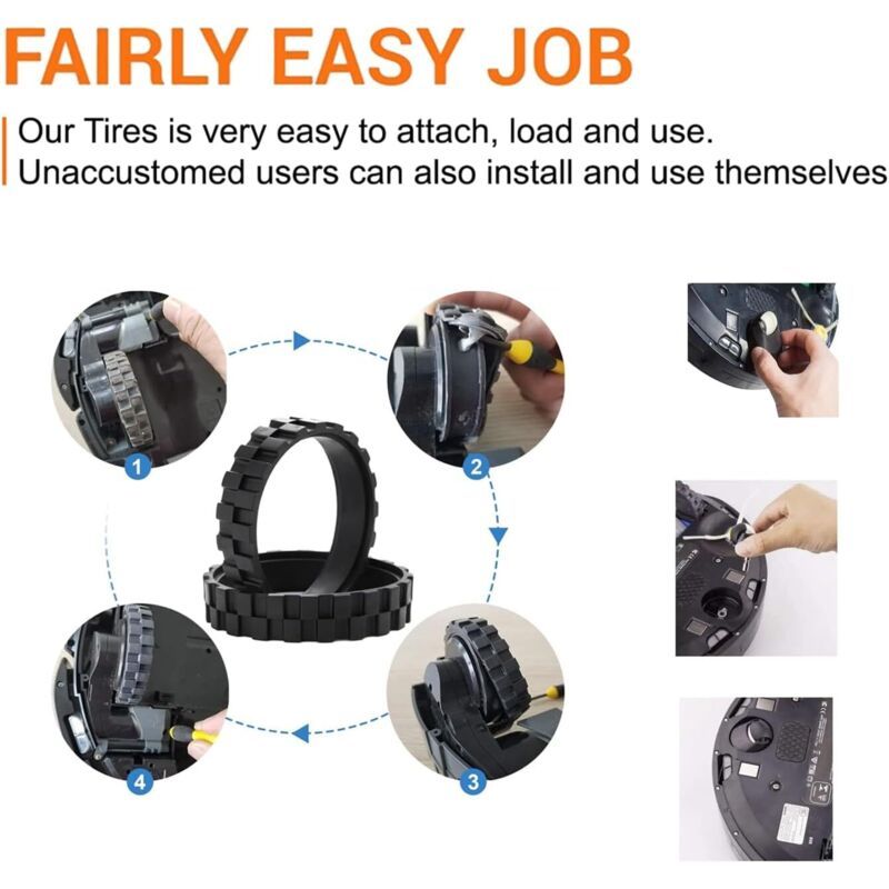 Set of Tires of Roue a Billes of Spare Compatible with the Series IRobot Roomba 500