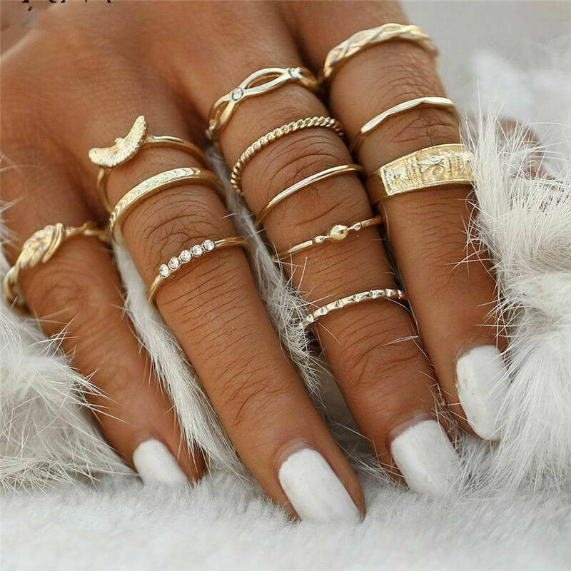 Fashion women's ring open ring led ring little finger ring set Amazon ZCR015