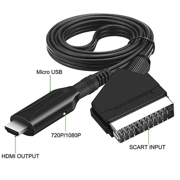 Scart to HDMI Converter, All-in-one Scart to HDMI Adapter, 1080P