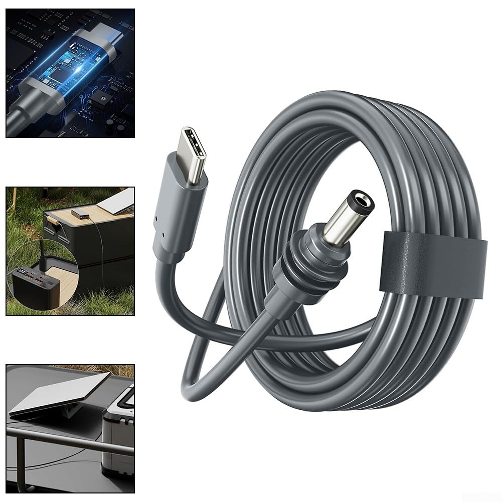 Power Cable compatible with Starlink Mini, Waterproof DC Male to USB-C (2 m) 2M