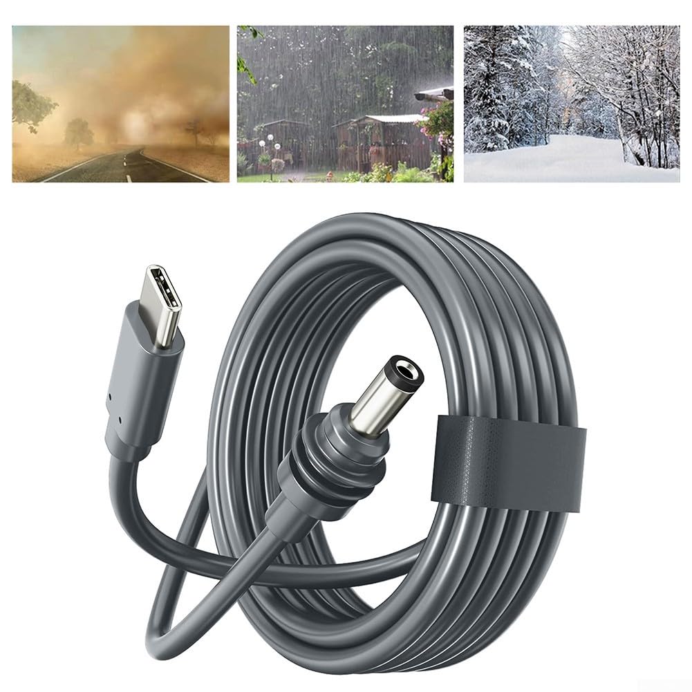 Power Cable compatible with Starlink Mini, Waterproof DC Male to USB-C (2 m) 2M