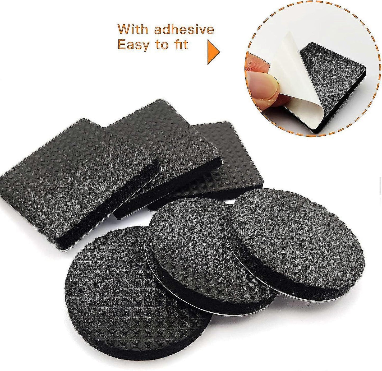 60 pieces non-slip rubber pads, self-adhesive rubber furniture protectors, protective pads for wooden floors, tables, chairs, bed legs